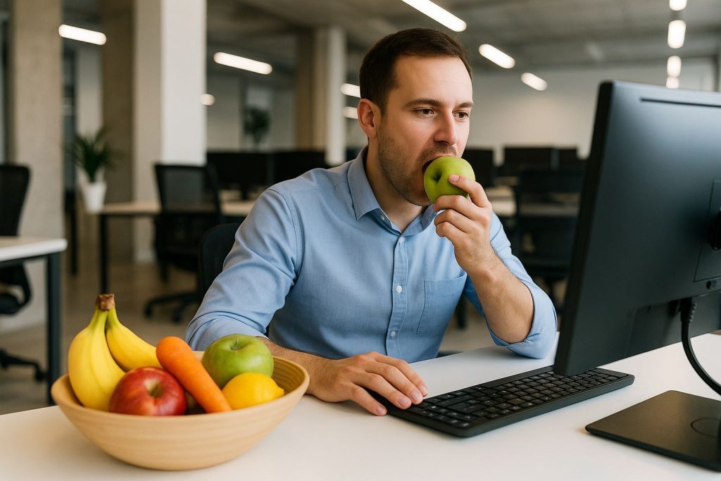 frutas saludables en oficina