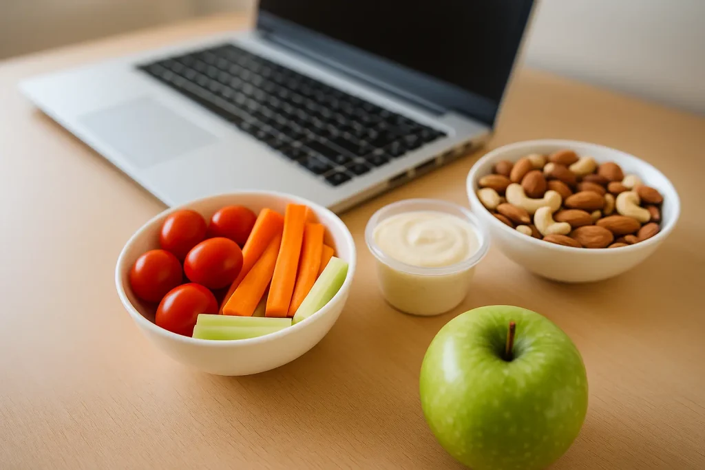 fruta para oficina en cesta de empresa saludable