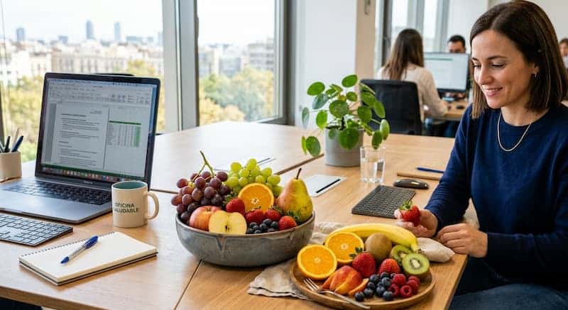 Fruta en la oficina para mantener la motivación y energía alta