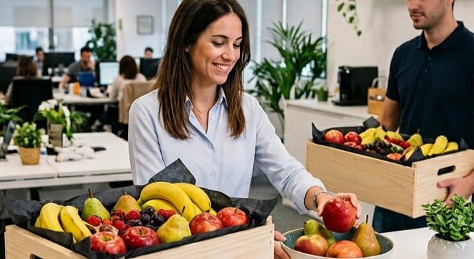Comparativa entre supermercado y proveedor de fruta para oficinas